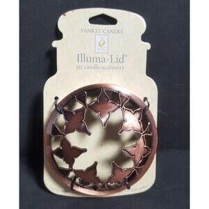illuma lid Yankee candle topper moroccan design copper color